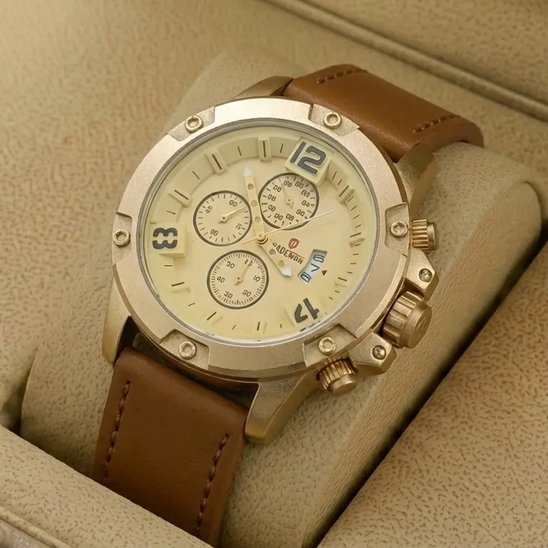 Kademan 350G Watch Leather Strap With Date